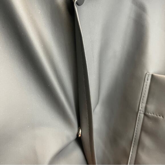 Rains Shirt Unisex Show L/XL Black Button Down - Picture 3 of 14